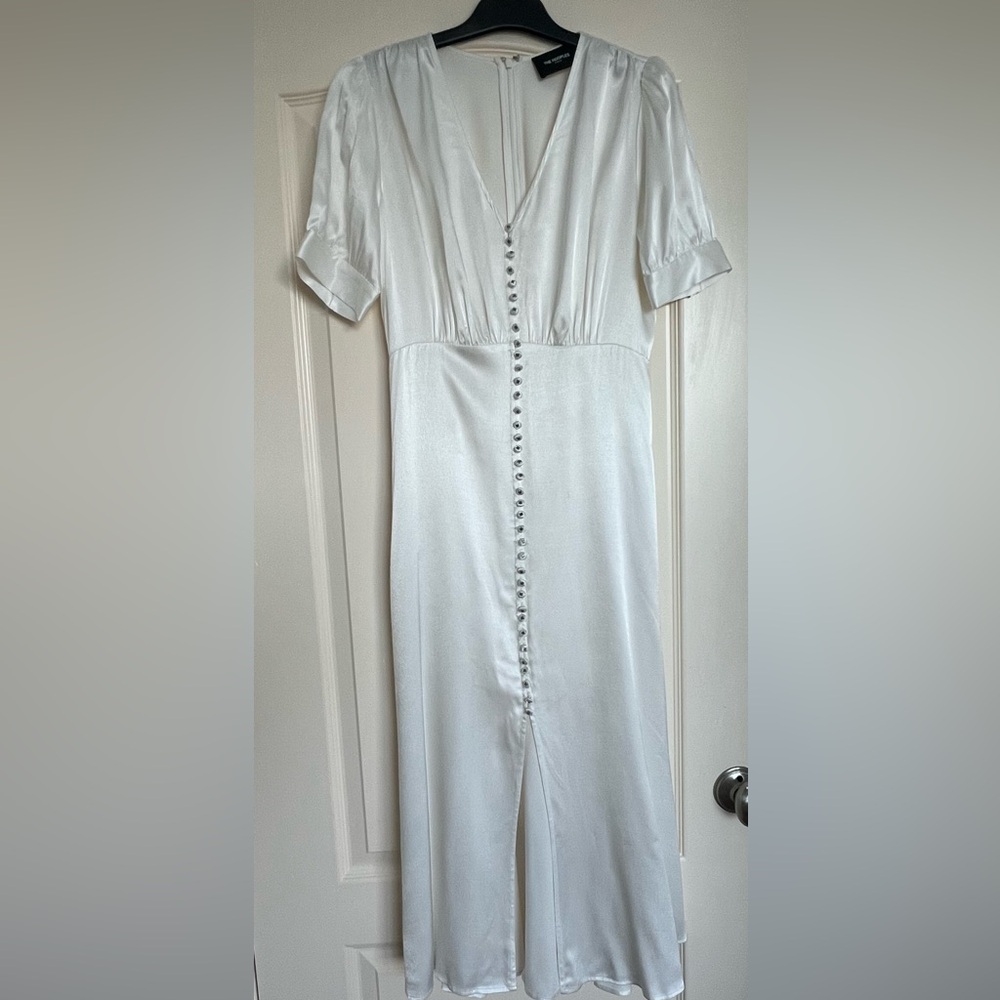 The Kooples Elegant White Buttoned Maxi Dress